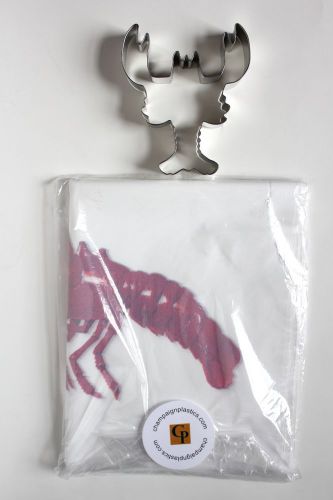 25 disposable lobster bibs and 1 metal lobster cookie cutter free shipping for sale