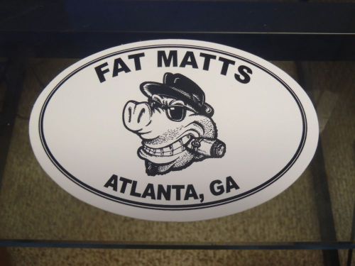 FAT MATT&#039;S RIB  SHACK ATLANTA BUMPER STICKER JACK BLACK  GEORGE CLOONEY L@@K