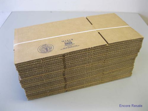 25-box bundle uline #s-11372 12&#034; x 6&#034; x 2&#034; long corrugated boxes for sale