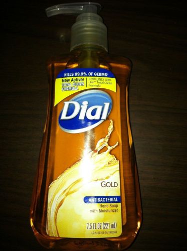Dial gold liquid soap  7.5 fl oz - push pump dispenser -anti-bacterial 6 bottles for sale