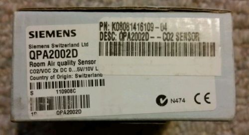 New Siemens QPA2002D CO2+VOC Room Air Quality Sensor Free Shipping