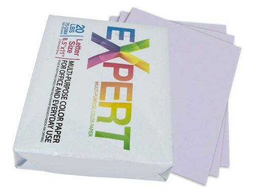 8.5&#034; x 11&#034; Lavender Colored Copy Paper, 75 GSM, 20-Lbs Ream of 500-Sheets