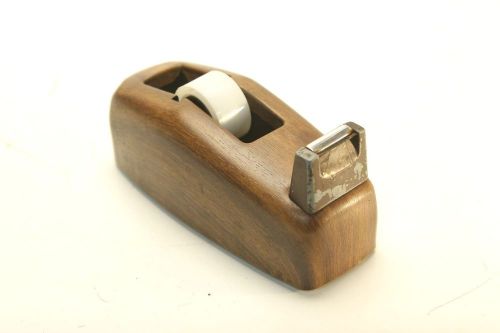 Scotch Executive Tape Dispenser Model C-21 Weighted Wood-grain Look VINTAGE