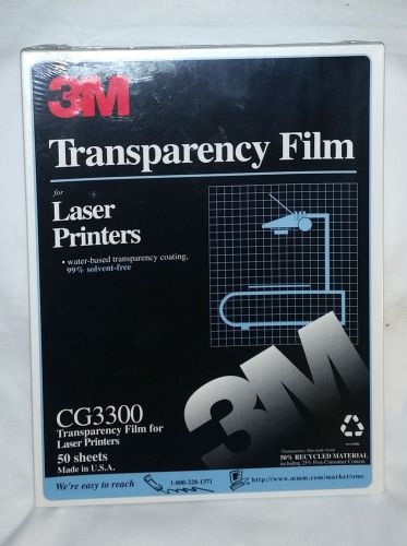 3M Transparency Film For Laser Printers CG3300 NEW Factory Sealed 50 ct
