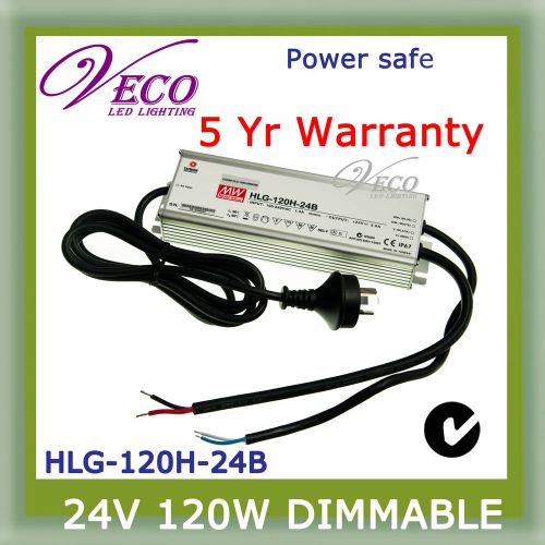 Constant Voltage 24V Mean Well HLG-120H-24B LED Driver Transformer DIMMABLE 240V