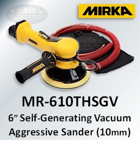 Mirka MR-610THSGV 6&#034; Two-Handed Self Generated Vac Sander 10mm Orbit