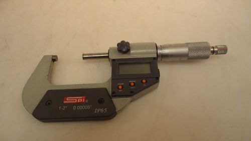 SPI IP65 1-2&#034; 0.0005&#034; Digital Micrometer in Case