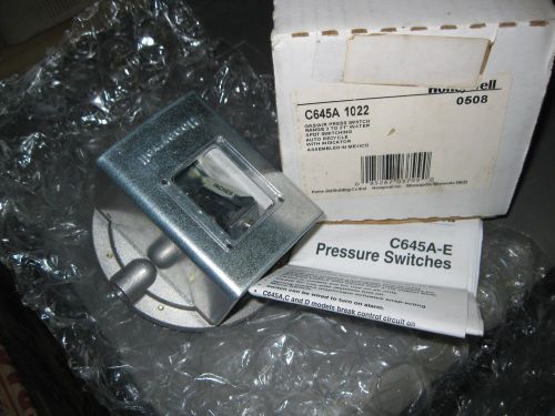 Honeywell Gas/Air Pressure switch C645A 1022 auto recycle NIB 3-21 in water
