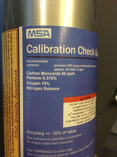 MSA Econo-Cal, Aluminum Gas Calibration Check Gas P/N 10125947 New