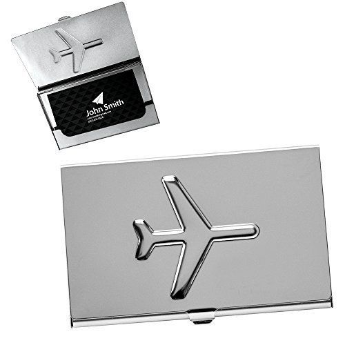 Metal Airplane Business Card Case