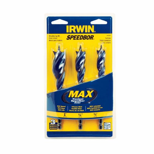 Irwin® Speedbor Max Wood  Boring Bit Set 1&#034;, 3/4&#034;,5/8&#034; (3041003)