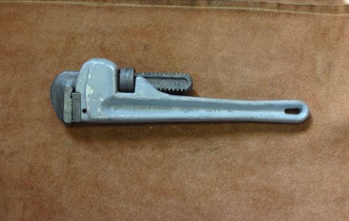 OLYMPIA 14&#034; ALUMINUM HEAVY DUTY PIPE WRENCH IN GOOD CONDITION