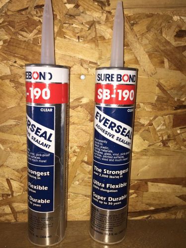 Snow Guard Adhesive Glue Surebond SB-190 Everseal Super - Case of 12 - Clear