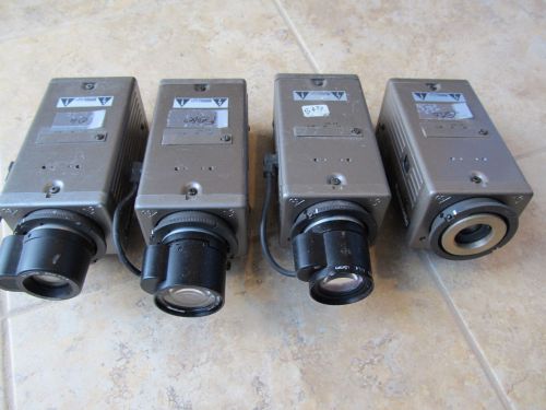 Lot of (4) Panasonic WV-BL204 CCD cameras 24VAC (2)TESTED (3)lenses 4.5mm &amp; 6mm
