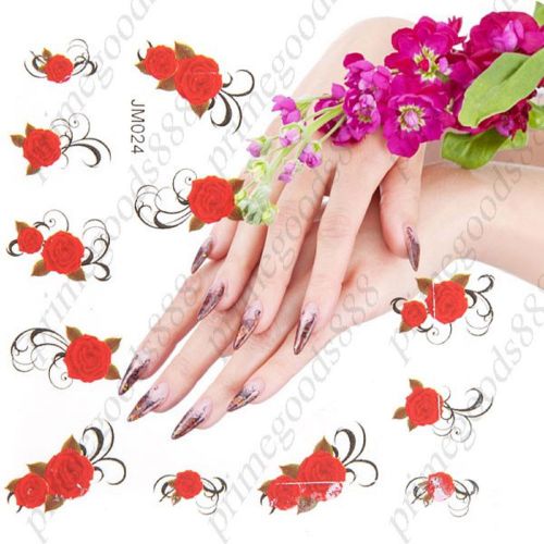 Rose Style Nail Art Stickers Decals DIY Nail Care for Finger and Toe Nails Deal