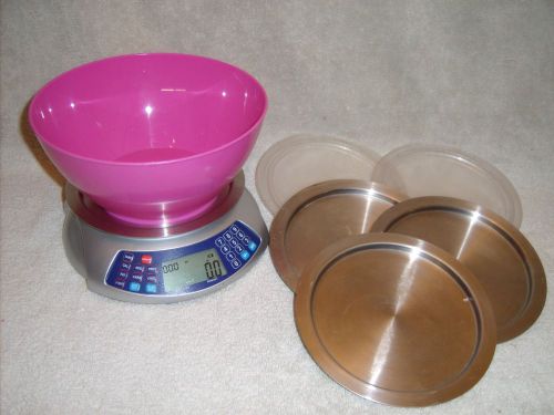 Escali cibo digital nutritional scale with bowl and extra trays for sale