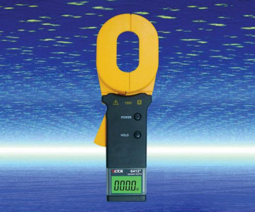 Earth Ground Resistance Clamp Ohmmeter Tester 0-1000 ohm Data Storage 6412+