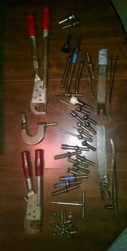8+lbs of aircraft rivet set squeezers &amp; rivet gun tools&amp; 2 hand rivet squeezers for sale