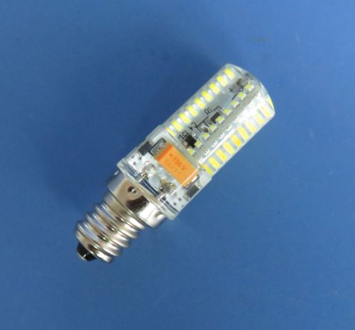 1x E12 LED bulb 72 3014 SMD,AC/DC 12~24V Silicone Crystal Lamp, Warm White