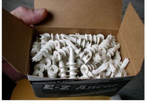 NOS box of 100  ITW Buildex engineered plastic EZ-Ancor #8 drywall anchors