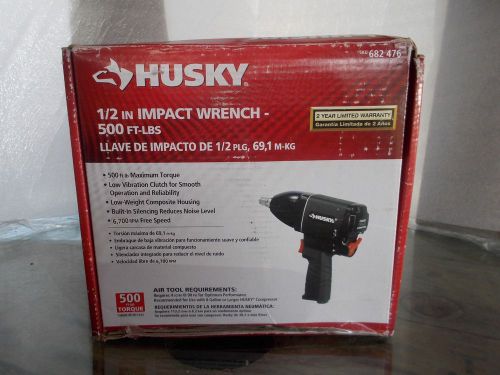 Husky 1/2-Inch Impact Wrench Pneumatic 500ft-Lbs 90PSI H4450 - Used, Good