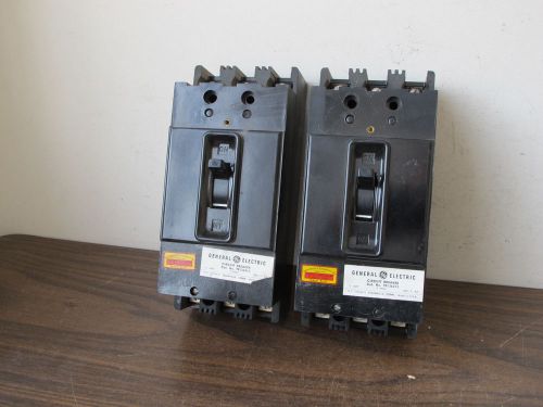 2 GENERAL ELECTRIC TF136015 CIRCUIT BREAKERS,15AMP,600VAC,3 POLE