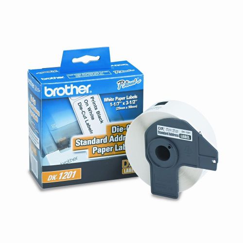 Brother DK1201 Die-Cut Address Labels, 1.1&#034; Wide, 400/Roll