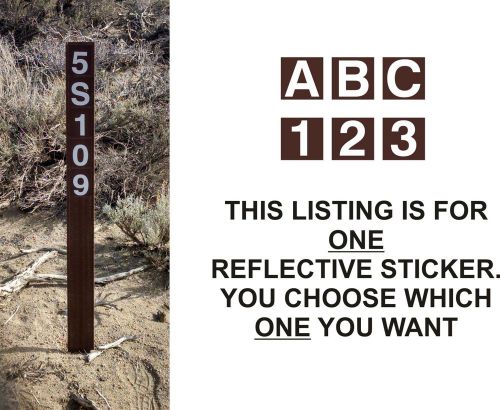 Reflective dirt road trail marker for usfs forest service and blm 3&#034;x3&#034; for sale