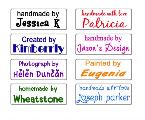 custom name self inking handmade with love by business signature rubber stamp