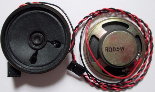 2&#034; Speakers .5 Watt 8 Ohm With Wires (Set of 2)
