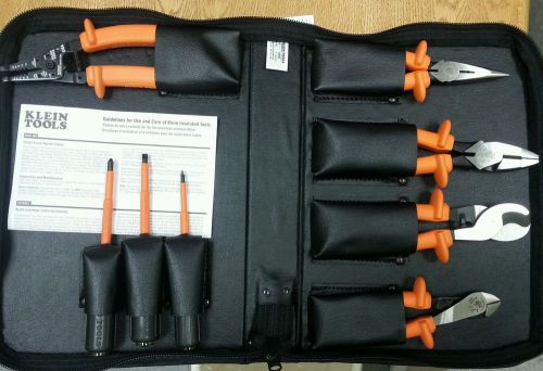 Klein 33529 8 piece premium 1000v insulated tool kit w/ zippered case, nib for sale