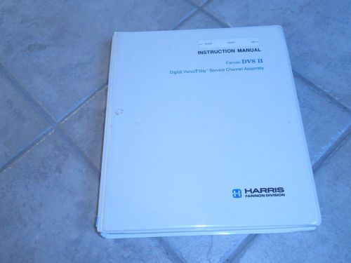 Harris Digital Microwave Radio VersaT1lity Instruction Manual