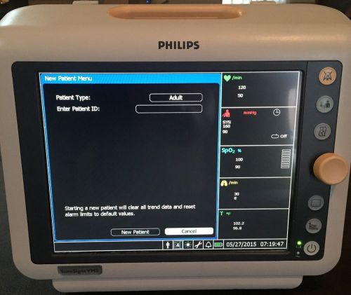 Phillips SureSign VM8 Multi Parameter Patient Monitor Medical or Veterinary