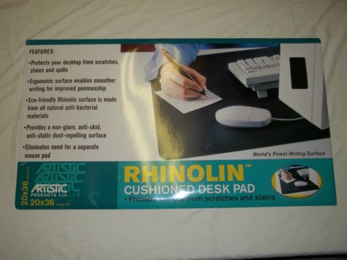 New ! ARTISTIC LT61 Rhinolin Desk Pad 36 x 20, Black