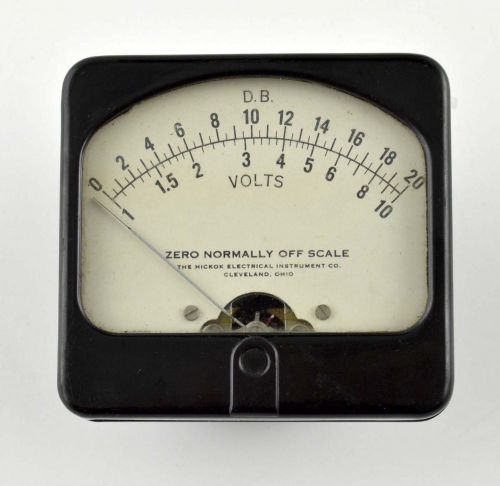Vintage Hickok Model S-48 Decibel/Volt Meter Bakelite Panel Meter- Works