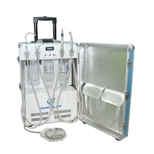 SALE 600W Greeloy Portable Dental Unit with Air Compressor 4 HOLE GU-P204 BEST