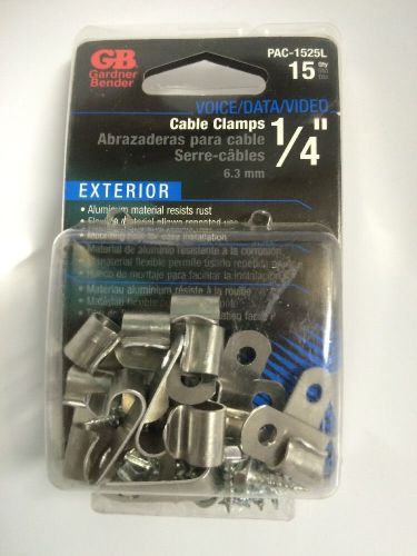 1/4&#034; Gardner Bender Cable Clamps 15 Count