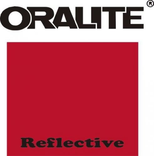 12&#034; x 3 ft (yard) red reflective sign vinyl oralite 5300 adhesive outdoor for sale