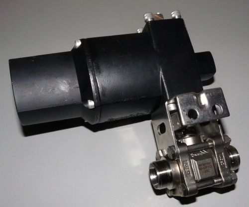 Swagelok ss-63ts12-33c ball valve with whitey 133sr nc acutator 3/4&#034; tube fittin for sale