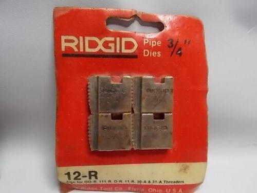 RIDGID 3/4&#034; NPT 12-R PIPE THREADING DIES O-R 11-R 111-R 30-A 31-A 00-R NEW 37830