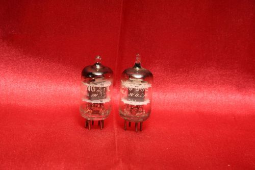 Tung-Sol 5654 / 6AK5 pair of matched tubes.  1950&#039;s production.