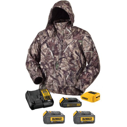 Dewalt dchj062 20v true timber htc camo med heated jacket, with (2) free dcb200 for sale