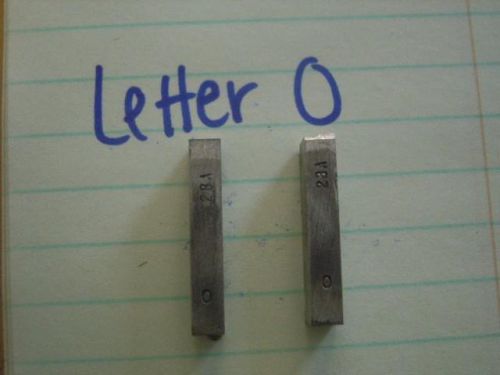 Graphotype class 350 die letter o  font set 28A top and bottom dog tag military