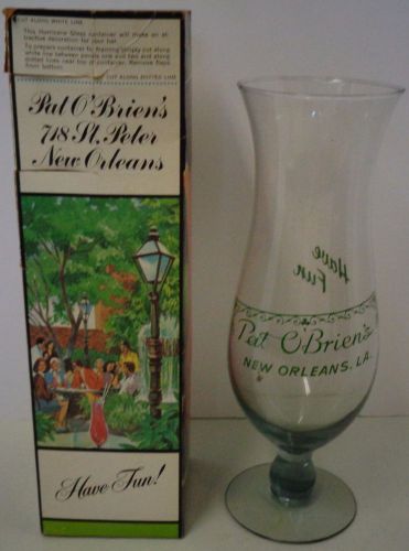 Pat O&#039;Brien&#039;s of New Orleans Hurricane Glass (10&#034; high) new in box (LOT of 2)