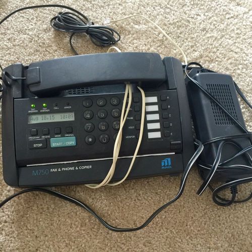 Murata M750 Fax &amp; Phone &amp;  Copier Machine Comes W/ Power Adapter Cord
