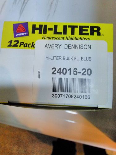 Hi-LITER Desk Style HIGHLIGHTER Marker Pen BLUE 1 Pack 12pcs. Chisel Tip