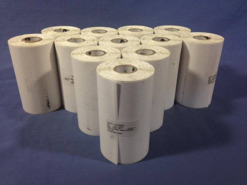 Lot of 12 ZEBRA LD-R4AW5B 4&#034; x 6&#034; Z-Perform 1000D WHITE Direct Thermal LABELS
