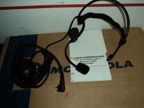 Tactical Behind The Head HEADSET Metal Flex Boom Mic LARGE PTT FOR ALL RADIOS !!