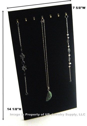 1 Black 7 Hook Necklace Pendant Easel Back Jewelry Display 7 5/8&#034;W x 14 1/8&#034;H