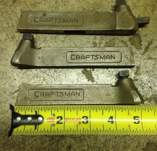 Rare Vintage Craftsman Brand (Atlas) Lathe Tool Holder Set Left Right Straight